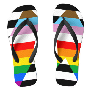 Ally Progress Pride Flag Flip Flops