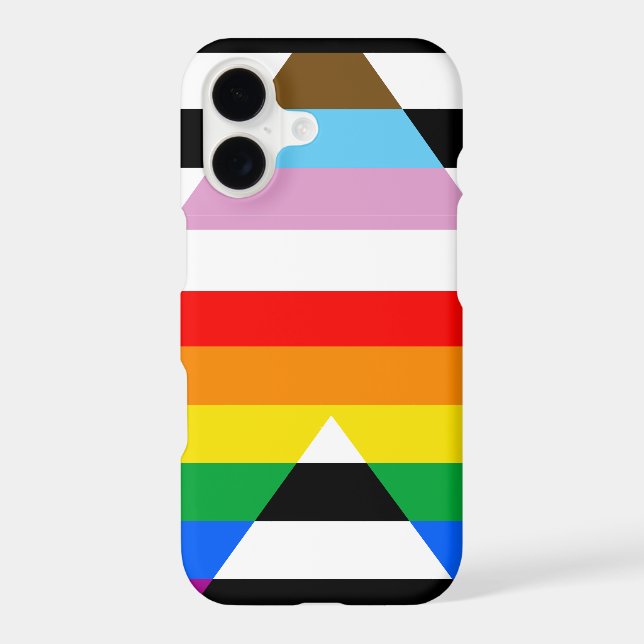 Ally Progress Pride Flag Iphone Case (Back)