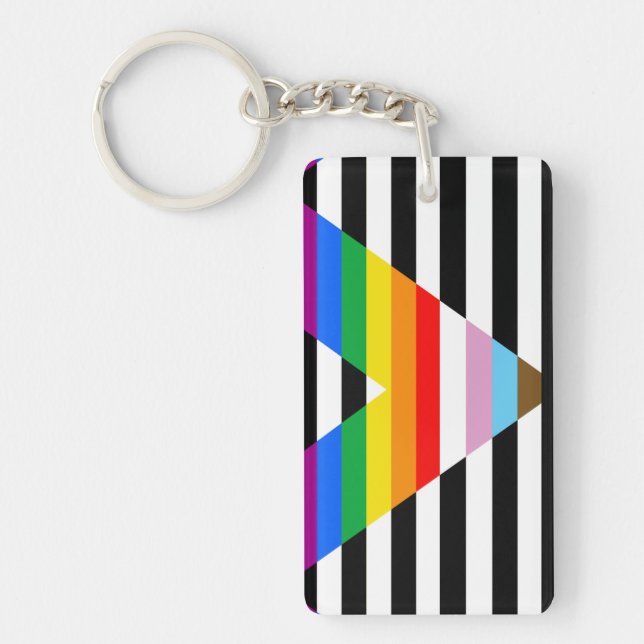 Ally Progress Pride Flag Keychain (Front)