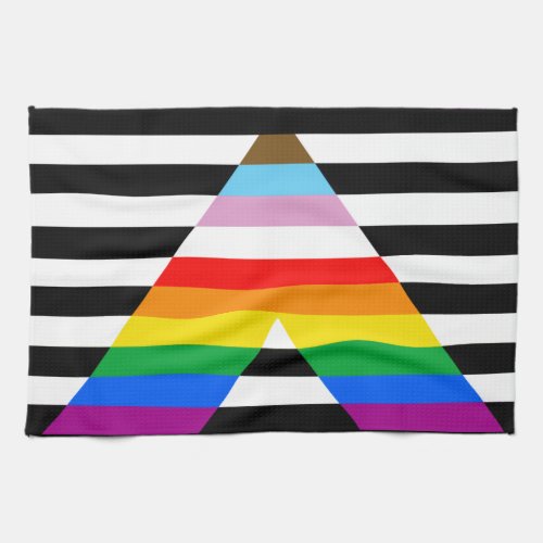 Ally Progress Pride Flag Kitchen Towel