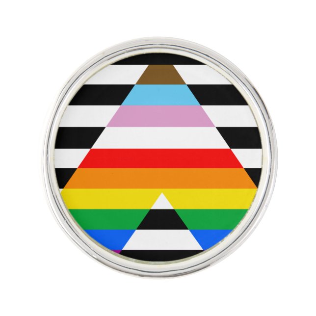 Ally Progress Pride Flag Lapel Pin (Front)