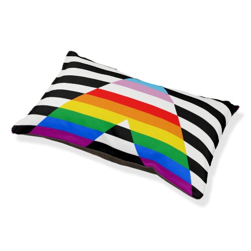 Ally Progress Pride Flag Pet Bed