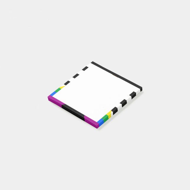 Ally Progress Pride Flag Post-it Notes (Angled)