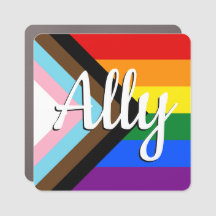 Ally | Progress Pride Flag Square