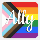  Dark Spark Decals Bandera LGBTQ+ con símbolo de Ally