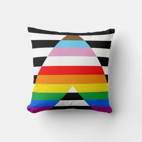 Ally Progress Pride Flag Throw Pillow