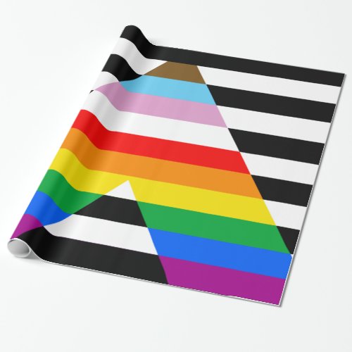 Ally Progress Pride Flag Wrapping Paper