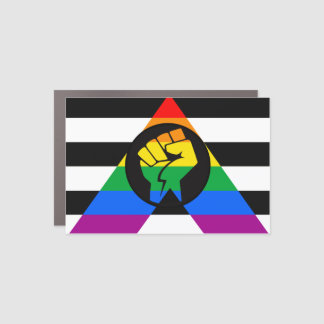 Ally Protest Pride Flag Car Magnet