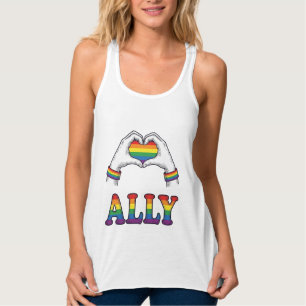 Ally Rainbow Hands Heart Vintage Pride Shirt Desig