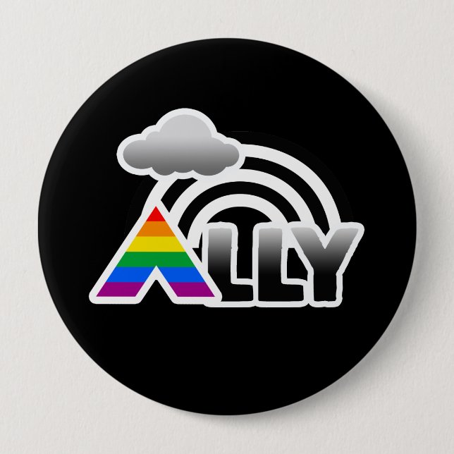 ALLY RAINBOW -.png Button (Front)