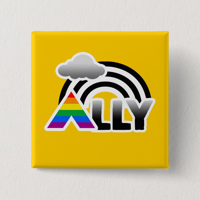 ALLY RAINBOW -.png Button (Front)