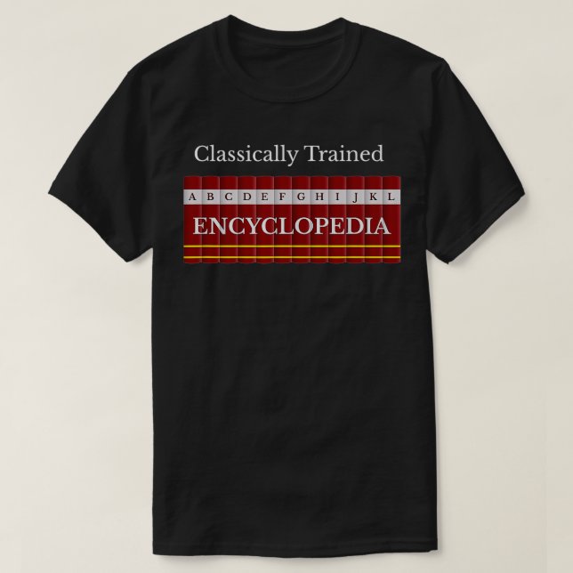 ally Trained Encyclopedia Original Search Engine  T-Shirt (Design Front)