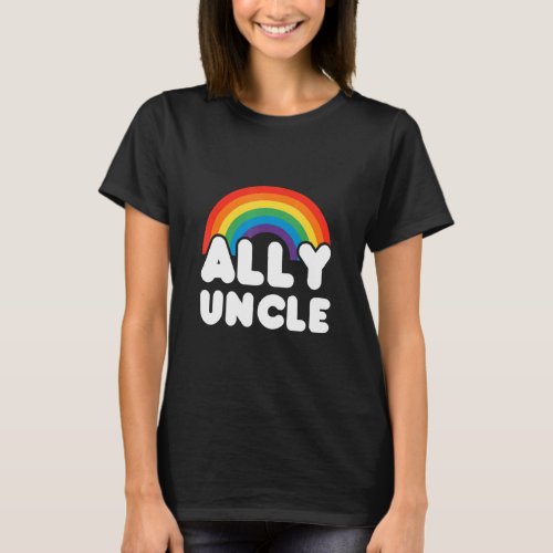 Ally Uncle Lgbt Flag Gay Pride Lgbtq  T_Shirt
