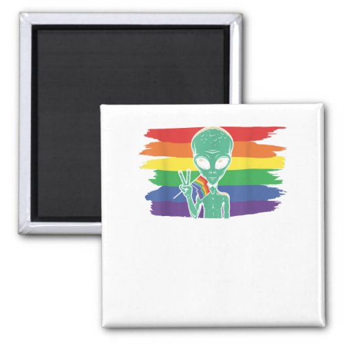 Allysaurus dinosaur in rainbow flag for ally LGBT  Magnet