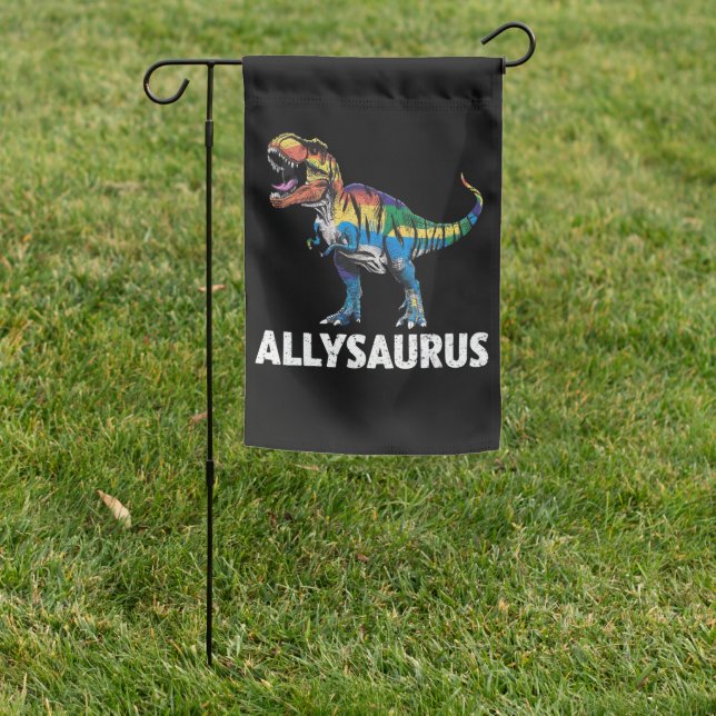 Allysaurus LGBT Dinosaur Rainbow Flag Ally LGBT  (In SItu)