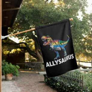 Allysaurus LGBT Dinosaur Rainbow Flag Ally LGBT