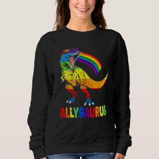 Allysaurus LGBT Shirt Dinosaur Rainbow Flag Ally L