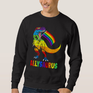 Allysaurus LGBT Shirt Dinosaur Rainbow Flag Ally L