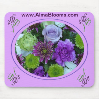 Alma Blooms Purple Bouquet Mouse Pad