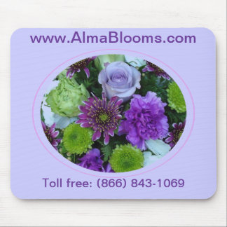Alma Blooms Purple Bouquet Mouse Pad