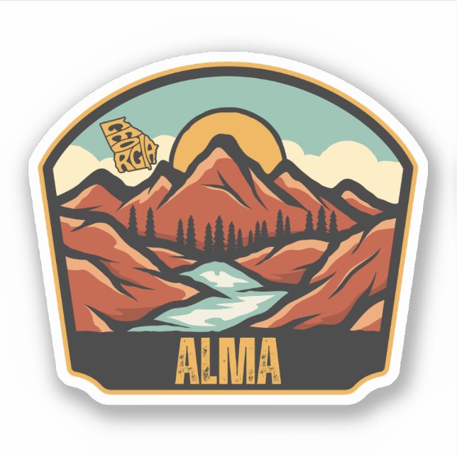 Alma, Georgia Sticker (Front)