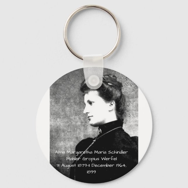 Alma Margaretha Maria Schindler Mahler Gropius Wer Keychain (Front)