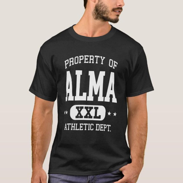 Alma Retro Athletic Property Dept T-Shirt (Front)