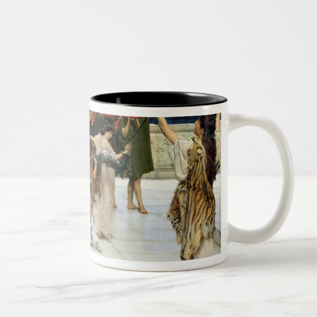 Alma-Tadema |A Dedication to Bacchus Two-Tone Coffee Mug (Right)