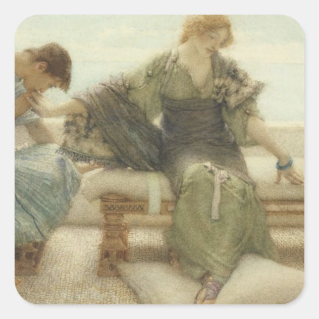 Alma-Tadema | Ask me no more, 1886 Square Sticker (Front)