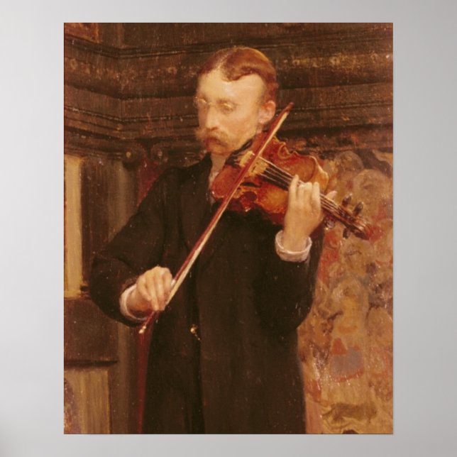 Alma-Tadema | Maurice Sons playing the Violin Poster (Front)