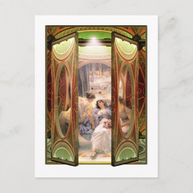 Alma-Tadema Open Door to The Baths Postcard (Front)