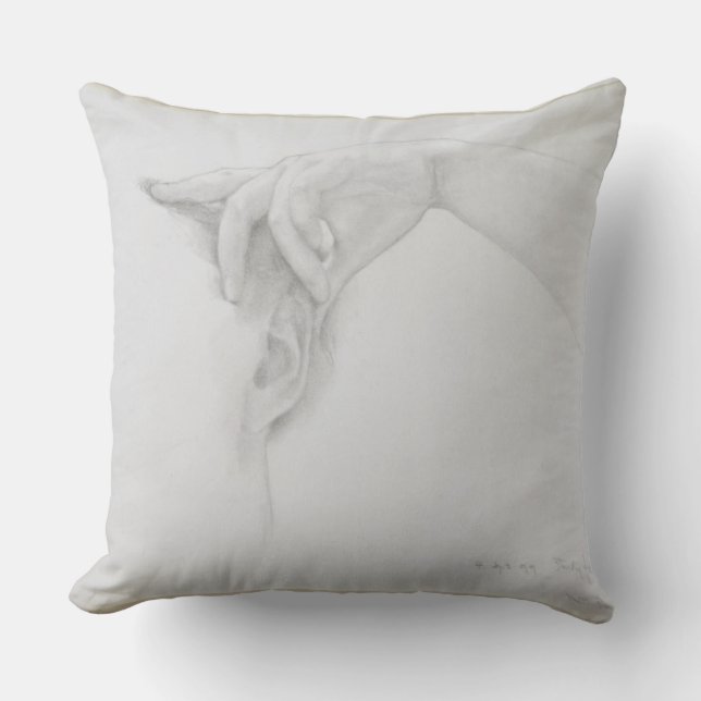 Alma-Tadema | Study for 'Thermaie Antoniniane' Throw Pillow (Front)