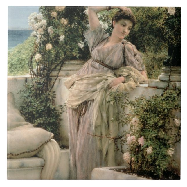 Alma-Tadema | 'Thou Rose of All the Roses', 1885 Ceramic Tile (Front)