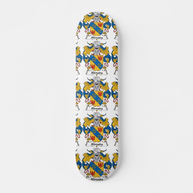 Almada Family Crest Skateboard Deck (Front)