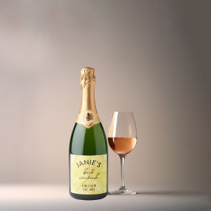 Almafi Lemon Bachelorette Party Bridal Pin/ Sparkling Wine Label
