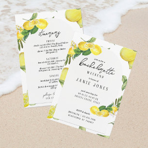 Almafi Vibes Lemon Bachelorette Party Weekend Invitation