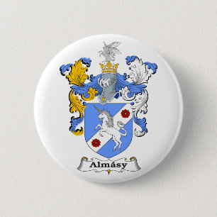 Almasy 3 Family Hungarian Coat of Arms Pinback Button