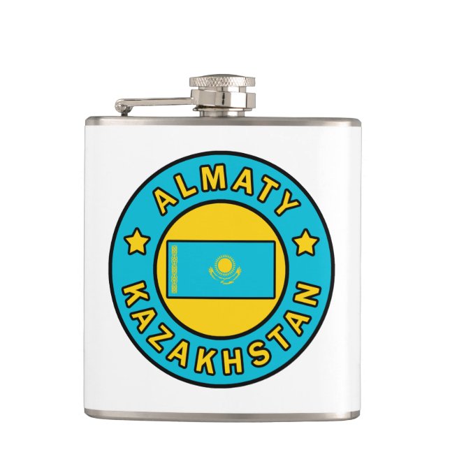 Almaty Kazakhstan Flask (Front)