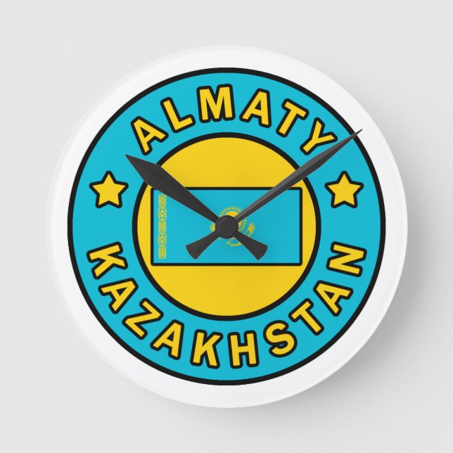 Almaty Kazakhstan Round Clock (Front)