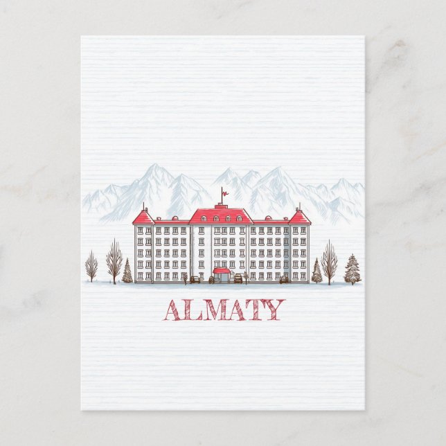 Almaty Kazakhstan Travel Postcard (Front)