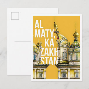 Almaty Kazakhstan Vintage Travel  Postcard