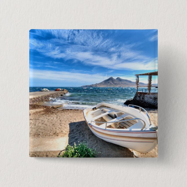 Almería, La Isleta Del Moro | Mar Mediterráneo Button (Front)