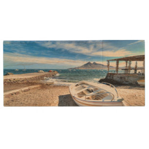 Almería, La Isleta Del Moro Mar Mediterráneo Wood USB Flash Drive