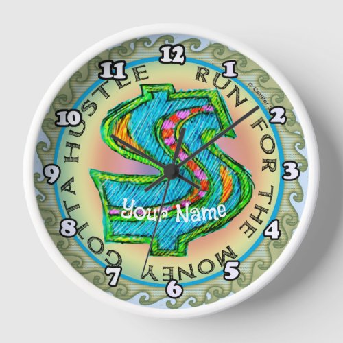 Almighty Dollar custom name Clock