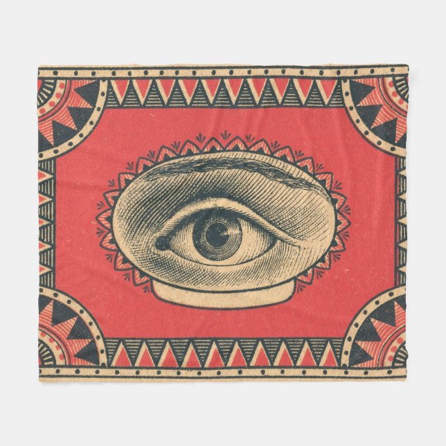 almighty eye of wisdom fleece blanket (Front (Horizontal))