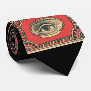 almighty eye of wisdom print neck tie