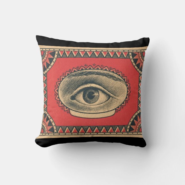 almighty eye of wisdom throw pillow (Front)