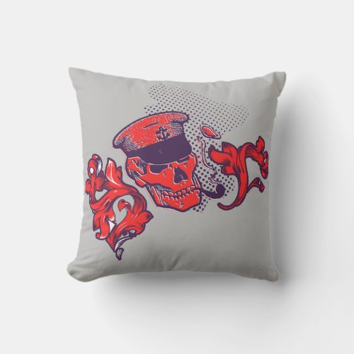 Almofada BICOLOR Skull Captain Throw Pillow