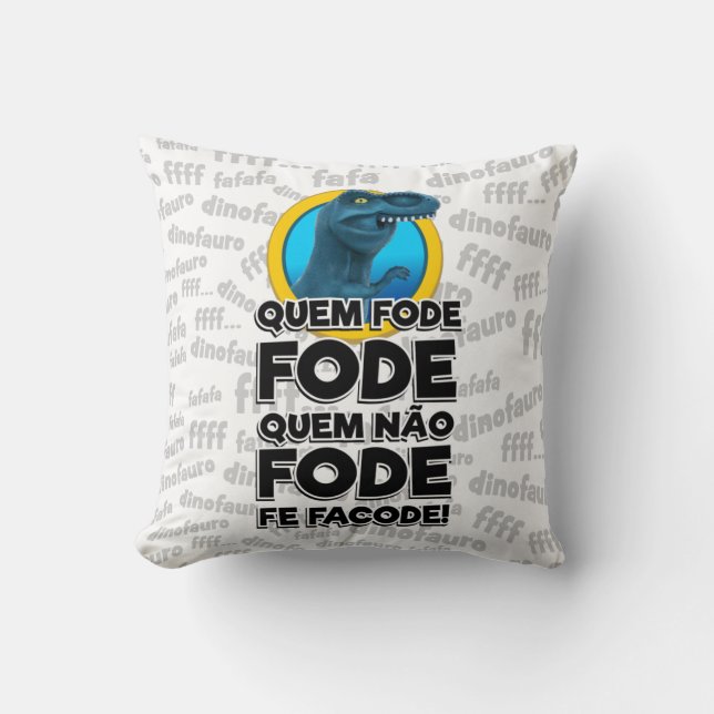 Almofada Fe Amo Dinofauro Throw Pillow (Front)