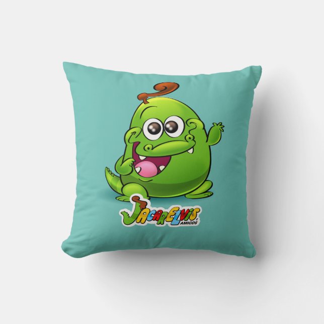 Almofada Jacarelvis and friends Throw Pillow (Front)